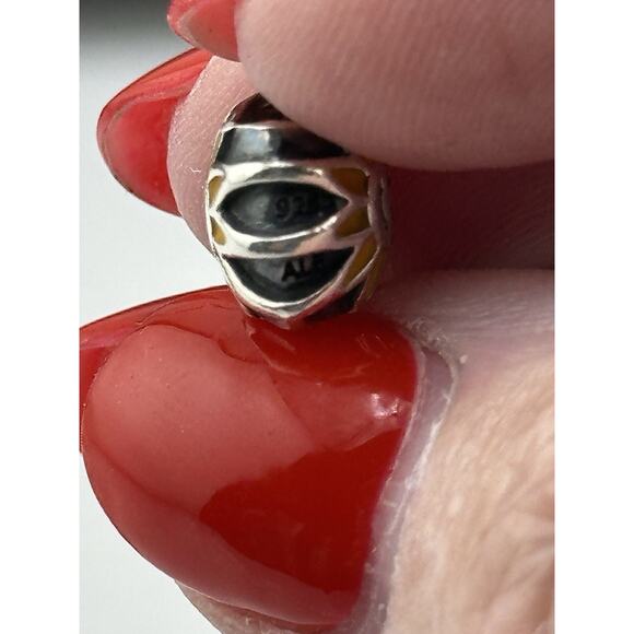 Pandora Smiling Sunshine Silver Enameled Bead 790532EN20 ALE 925 Retired - Picture 4 of 4